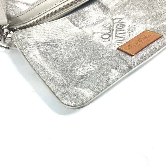 LOUIS VUITTON N50068 Damier Salt Trio Messenger Bag Crossbody Shoulder Bag gray - Picture 11 of 14